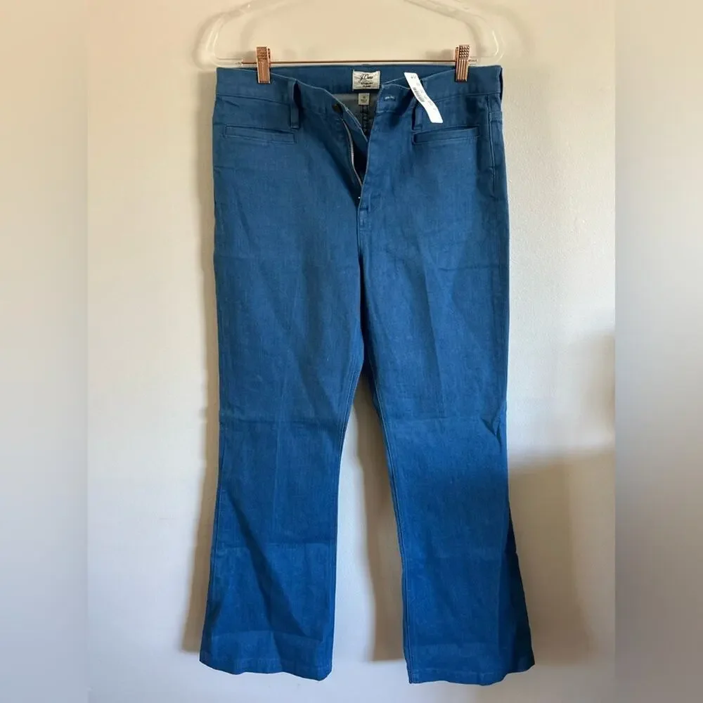 J.Crew Ashbury Flare Jeans Size 31 NWT High Rise Light Wash Stretch Denim